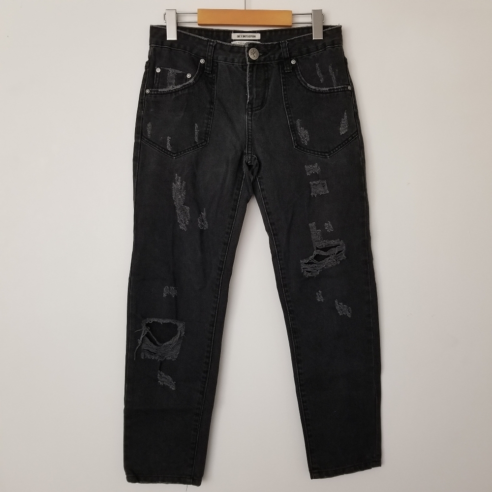 ONE TEASPOON Awesome Baggies Low Waist Straight Leg Denim Jeans Size 25